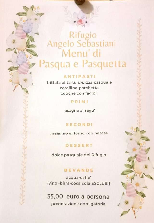 rifugio sebastiani pasqua 2023